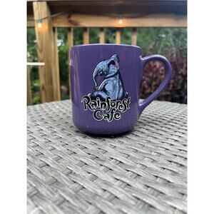 Rainforest Cafe Coffee Purple Mug Tuki Makeeta Elephant Loves Peanut Butter 16oz